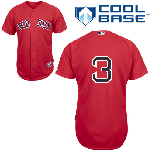 David Ross #3 Youth Baseball Jersey-Boston Red Sox Authentic Alternate Red Cool Base MLB Jersey